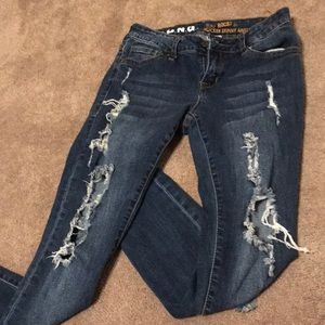 Dark Wash Distressed Jeans
